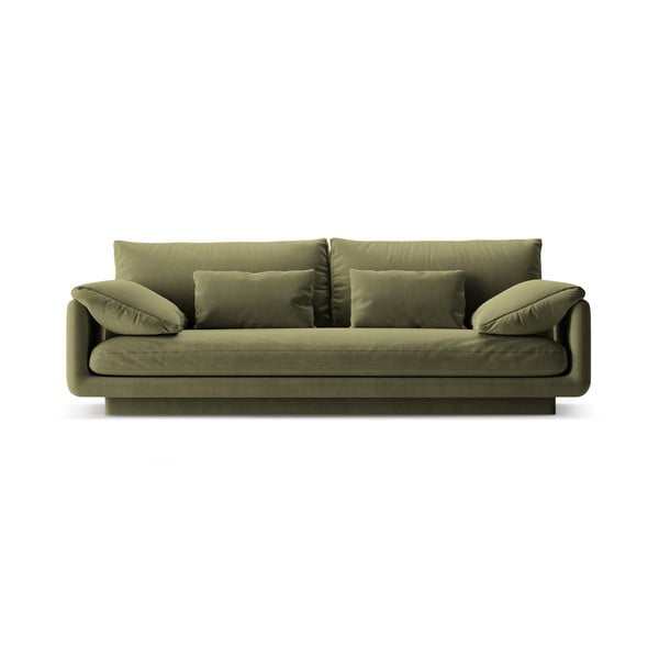 Iš velveto sofa šviesiai žalios spalvos 220 cm Torino – Micadoni 