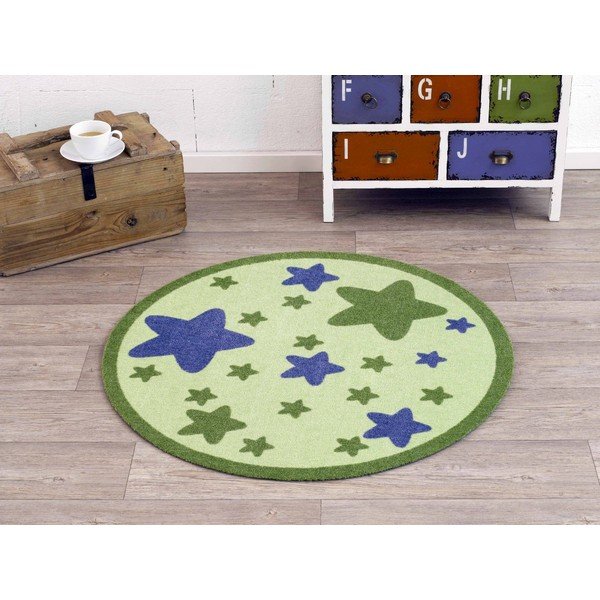 Vaikiškas žalias kilimas "Zala Living Star", ⌀ 100 cm-image-1