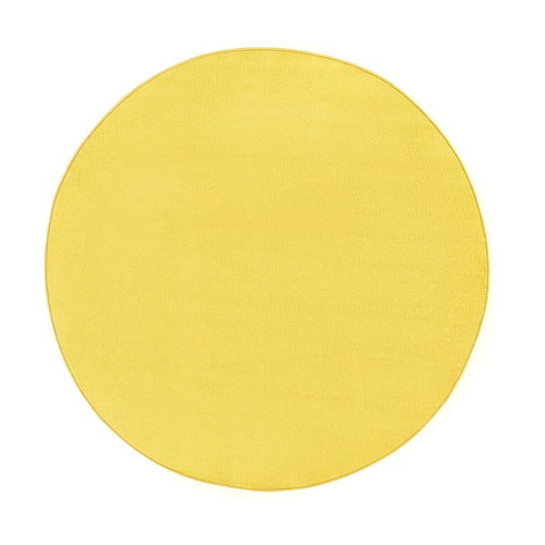 Apvalios formos kilimas geltonos spalvos ø 133 cm Fancy – Hanse Home