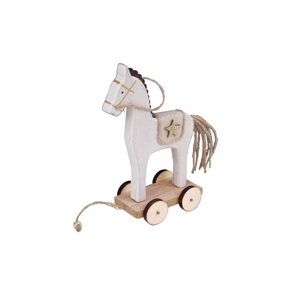 Kalėdinė arklio ant ratų figūrėlė Ego Dekor