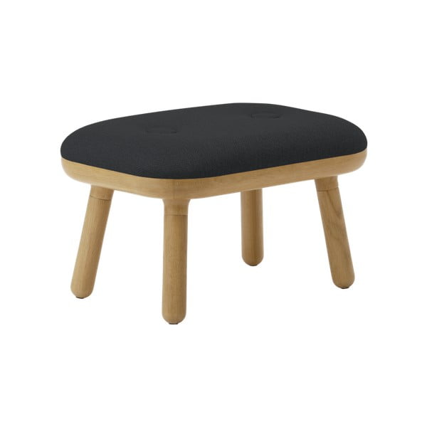 Antracito spalvos/natūralios spalvos taburetė Paff Low – UMAGE