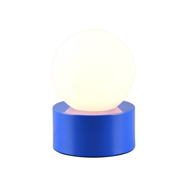 Stalinis šviestuvas mėlynos spalvos (aukštis 17 cm) su stiklo gaubtu Countess – Trio-image-1