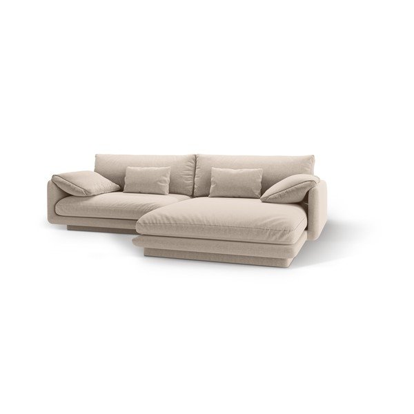 Kampinė sofa smėlio spalvos (su dešiniuoju kampu) Torino – Micadoni Home-image-1