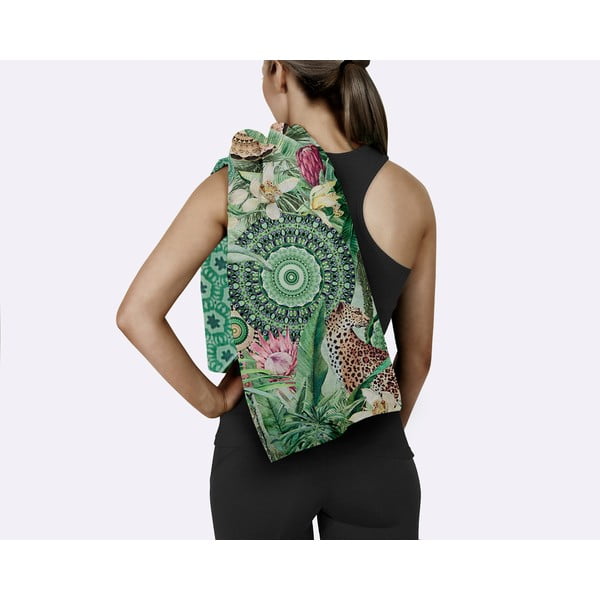 Greitai džiūstantis paplūdimio rankšluostis žalios spalvos 50x100 cm – HIP-image-2