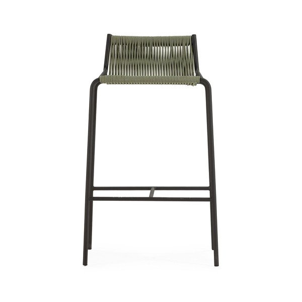 Žalios spalvos iš metalo baro taburetė (sėdynės aukštis 65 cm) Emily – Marckeric-image-2