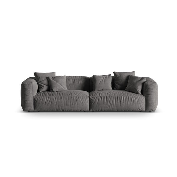 Pilkos spalvos iš velveto sofa 320 cm Martina – Micadoni 