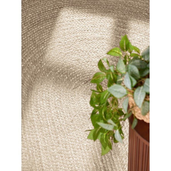 Apverčiamas/rankų darbo kreminės spalvos iš džiuto kilimas 160x230 cm Braided – Hanse Home-image-2