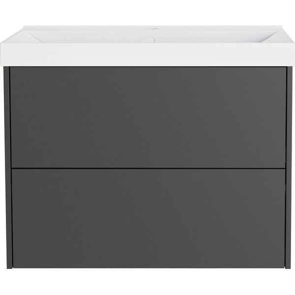 Antracito spalvos matinis pakabinama spintelė po kriaukle 81x65 cm Bodera – Germania-image-3