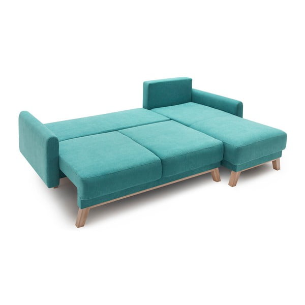 Turkio spalvos sofa-lova Bobochic Paris Balio, dešinysis kampas-image-4