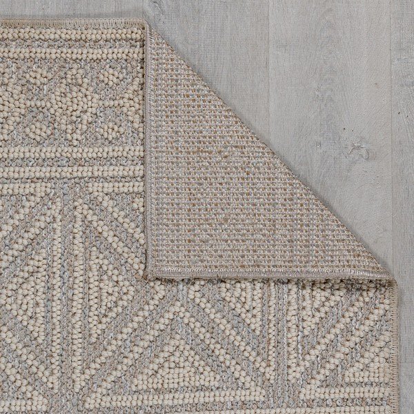 Skalbiamas pilkos spalvos/smėlio spalvos kilimas 58x230 cm Lucia – Flair Rugs-image-4