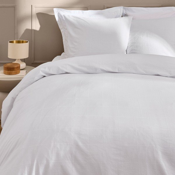 Baltos spalvos dvigulė/itin ilga patalynė 240x220 cm Linella – douceur d'intérieur-image-2