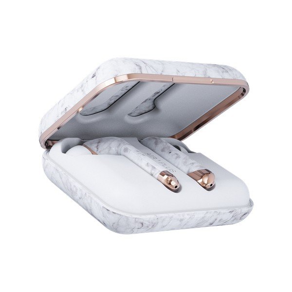 Happy Plugs Air 1 Plus belaidės belaidės ausinės, marmurinės baltos spalvos-image-2