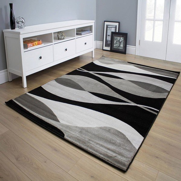 Pilkos ir juodos spalvos kilimas Webtappeti Manhattan Hudson, 120 x 170 cm-image-1