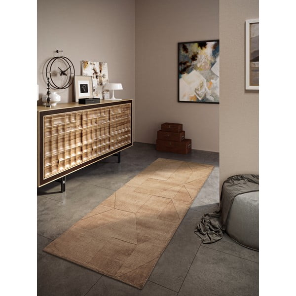 Rankų darbo iš vilnos kilimas smėlio spalvos 80x250 cm Ursule – Villeroy&Boch-image-1
