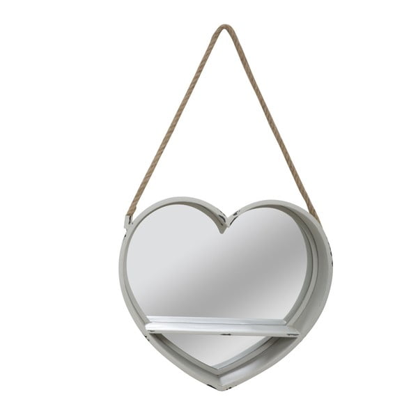 Pakabinamas širdelės formos veidrodis su lentynėle Mauro Ferretti Love