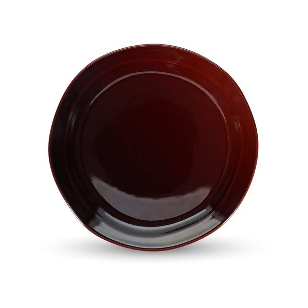 Bordo spalvos desertinė iš akmens masės lėkštė ø 21 cm Manon – S|P Collection