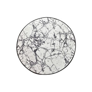 Juodai baltas vonios kilimėlis Foutastic Marble Circle, skersmuo 100 cm