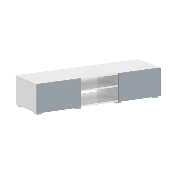 TV spintelė baltos spalvos/pilkos spalvos 140x31 cm Podium – TemaHome-image-2