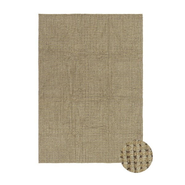 Skalbiamas/rankų darbo khaki spalvos iš vilnos kilimas 80x140 cm Unexpected Wool – Lorena Canals