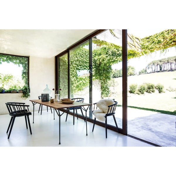 Rudos ir baltos spalvos valgomojo kėdė su uosio medienos atlošu Magis Cyborg-image-2