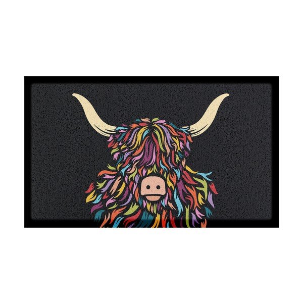 Iš PVC grindų kilimėlis 40x70 cm Highland Cow – Artsy Doormats