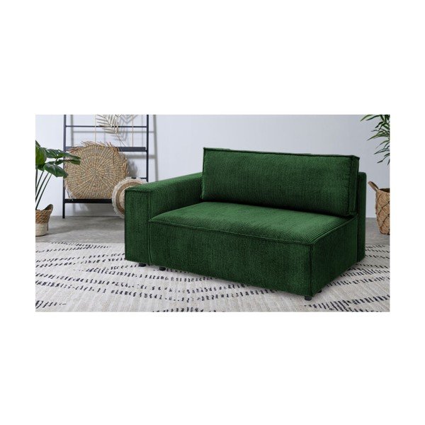 Modulinė sofa žalios spalvos iš kordinio velveto (su kairiuoju kampu) Nihad modular – Bobochic Paris-image-1