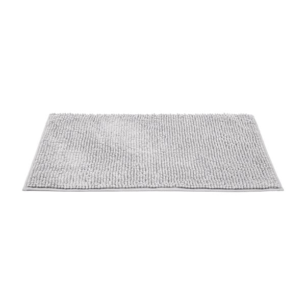 Šviesiai pilkas tekstilinis vonios kambario kilimėlis 50x80 cm Chenille - Allstar