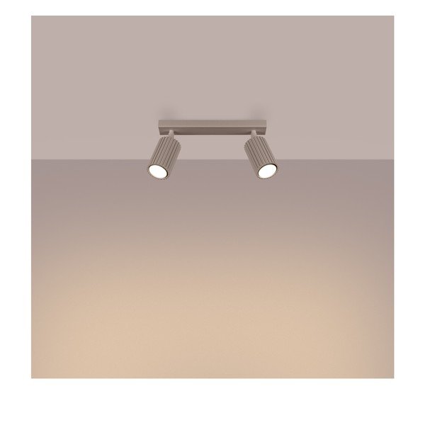 Taupe spalvos iš metalo taškinis šviestuvas 6,5x30 cm Gleam – Sollux-image-1