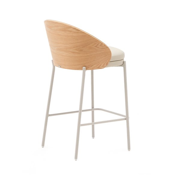 Smėlio spalvos/natūralios spalvos baro taburetė (sėdynės aukštis 65 cm) Eamy – Kave Home-image-3