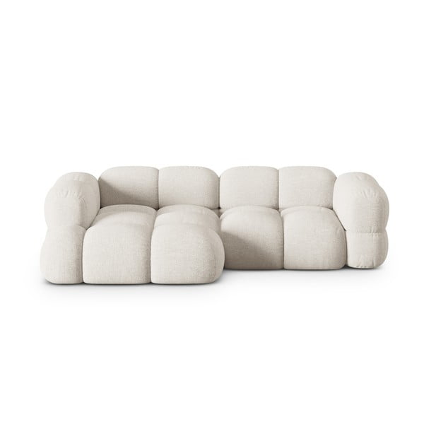 Smėlio spalvos kampinė sofa (su kairiuoju kampu/su gultu) Loretto – Cosmopolitan Design