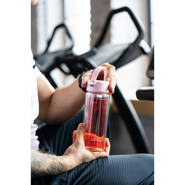 Iš stiklo butelis rožinės spalvos 350 ml Fuori – Vialli Design-image-4