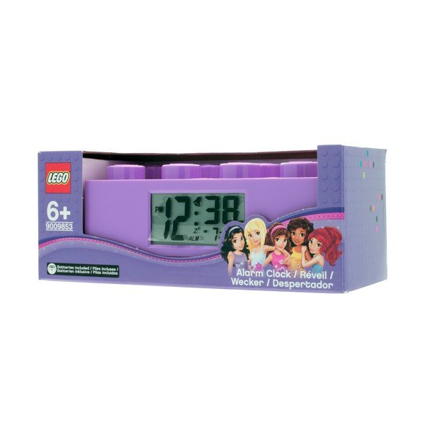 Violetinės spalvos laikrodis su žadintuvu LEGO® Brick-image-2