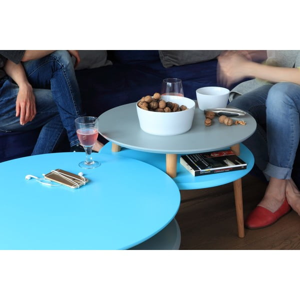 Šviesiai pilkas kavos staliukas "Ragaba UFO", ⌀ 57 cm-image-1