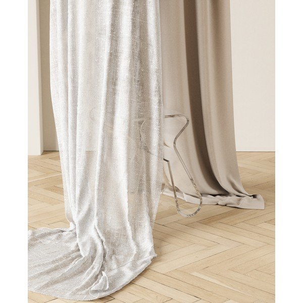 Baltos užuolaidos, 2 vnt., 132x213 cm Sheera - Umbra-image-4