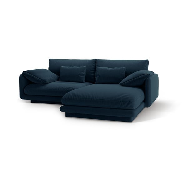 Kampinė sofa tamsiai mėlynos spalvos (su dešiniuoju kampu) Torino – Micadoni Home-image-1