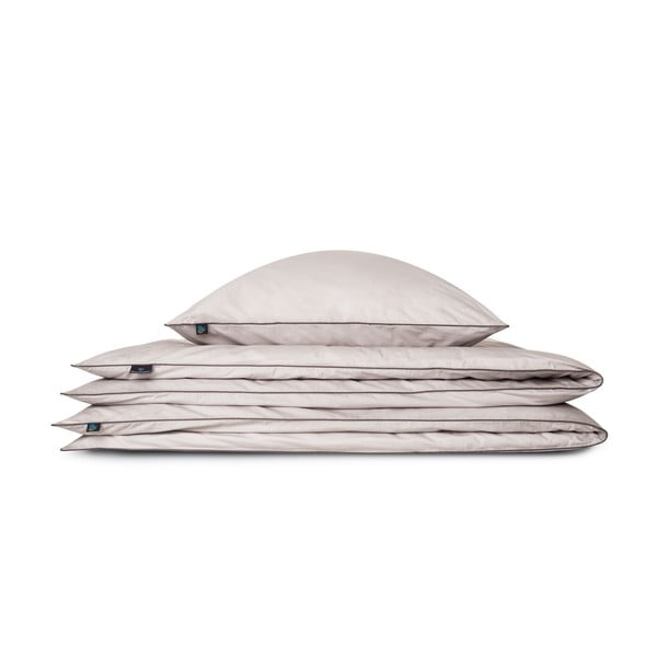 Dvigulis/itin ilgas antklodės užvalkalas šviesiai pilkos spalvos iš egiptietiškos medvilnės 200x220 cm Perla – WeLoveBeds