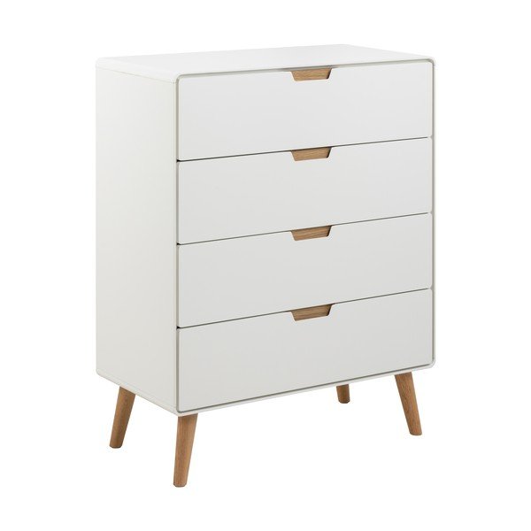 Šoninė spintelė baltos spalvos 80x100x40 cm Lowell – Actona-image-2