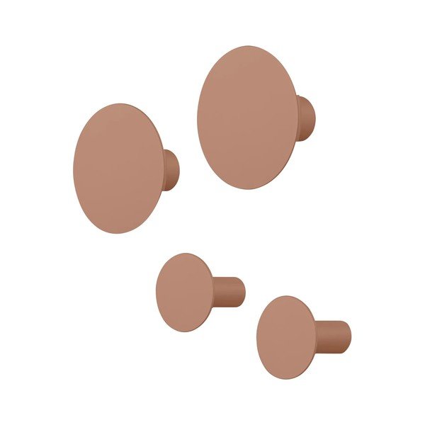 Sieniniai rudos spalvos kabliai 4 vnt. Ponto – Blomus