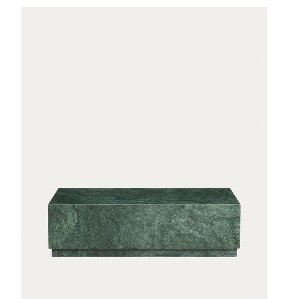 Žalios spalvos iš marmuro kavos staliukas 50x100 cm Sorein – Kave Home-image-3