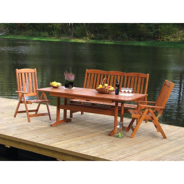 Sodo valgomojo stalas iš pušies masyvo 90x160 cm Luisa – Rojaplast-image-1