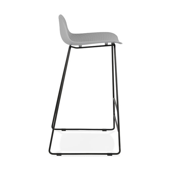 Pilka baro kėdė juodomis kojomis Kokoon Slade, sėdynės aukštis 76 cm-image-3