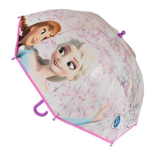 Vaikiškas skaidrus "Ambiance Anna And Elsa" skėtis, ⌀ 71 cm