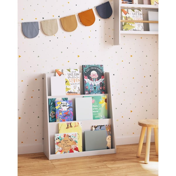 Baltos spalvos vaikiška knygų spinta 59,5x69,5x23 cm Adiventina – Kave Home-image-1