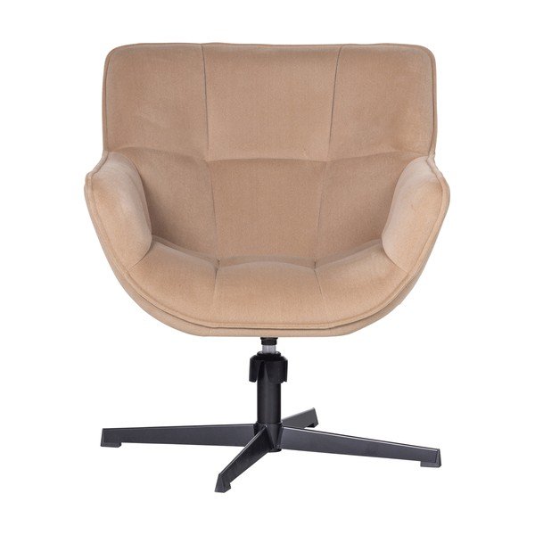 Smėlio spalvos pasukamas krėslas iš velveto Wibo – WOOOD-image-2