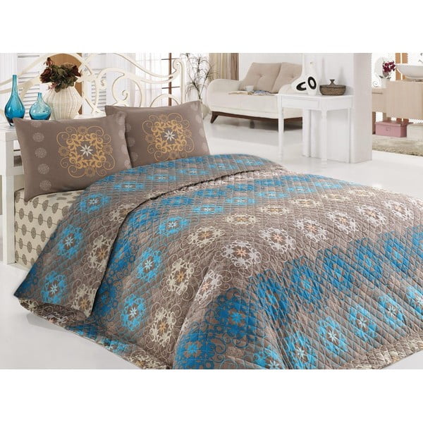 Dvigulės lovos užvalkalo ir pagalvių užvalkalų rinkinys Ametistas, 200 x 220 cm