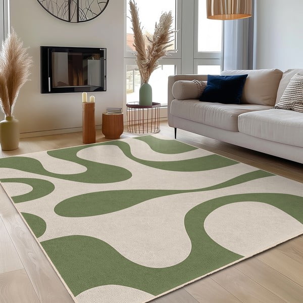 Skalbiamas žalios spalvos kilimas 120x180 cm Matcha Latte – Mila Home-image-3