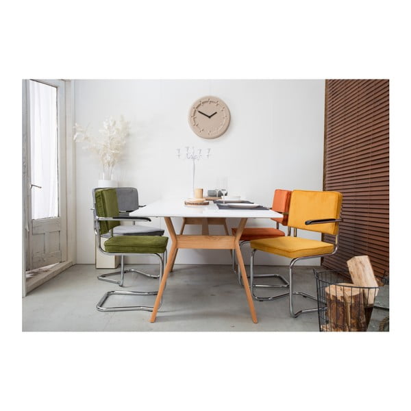 Juodos spalvos iš audinio valgomojo kėdės su porankiais/supamosios 2 vnt. – Zuiver-image-2