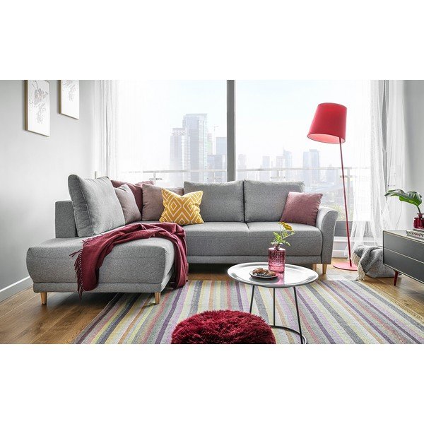 Šviesiai pilka sofa-lova Miuform Lovely Annie, kairysis kampas-image-1
