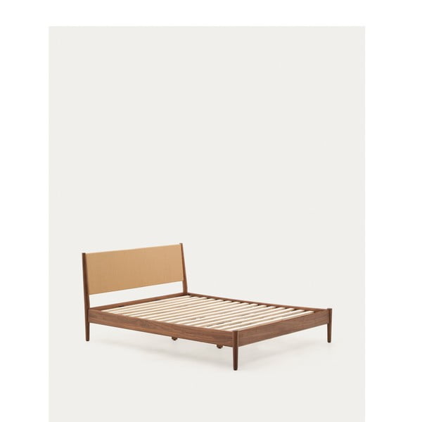 Dvigulė lova tamsiai rudos spalvos su lovos grotelėmis 160x200 cm Elan – Kave Home-image-2
