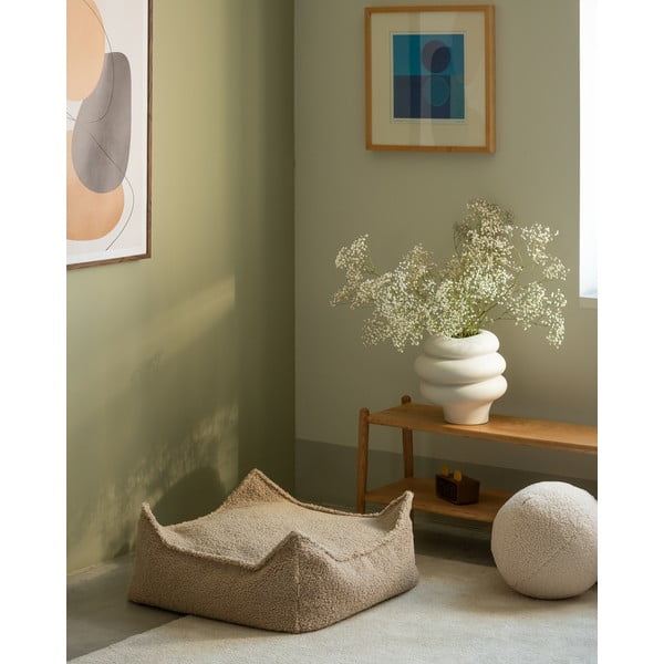 Šviesiai rudos spalvos iš boucle vaikiškas sėdmaišis Square – Wigiwama-image-1